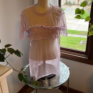 Topshop sheer purple tee.